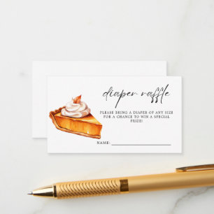 Süsse Pie Pumpkin Fall Kinderdusche Windelwindeln Begleitkarte