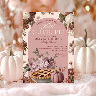 Süsse Pie Pumpkin Floral Bow Einladung