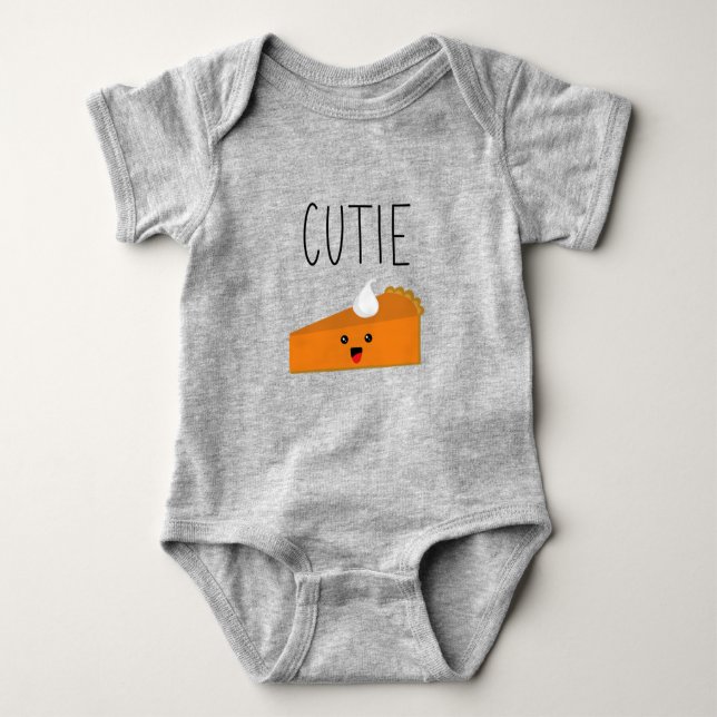 Süsse Pie Pumpkin Pie Baby Bodysuit Baby Strampler (Vorderseite)