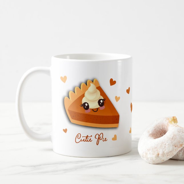 Süsse Pie Pumpkin Slice Kaffeetasse (Mit Donut)