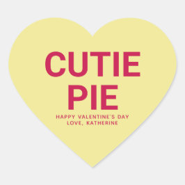 Süsse Pie Spaß niedlich Valentinstag Konversation Herz-Aufkleber