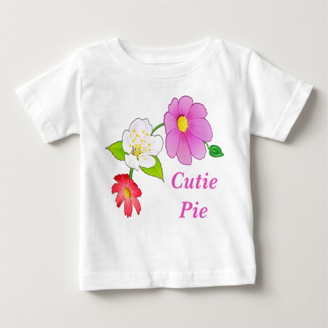 Süsse Pie T Shirts Blumenhawaiianische Säugling Kl (Vorderseite)