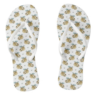 Süsse Pie Watercolor Slotmuster Flip Flops