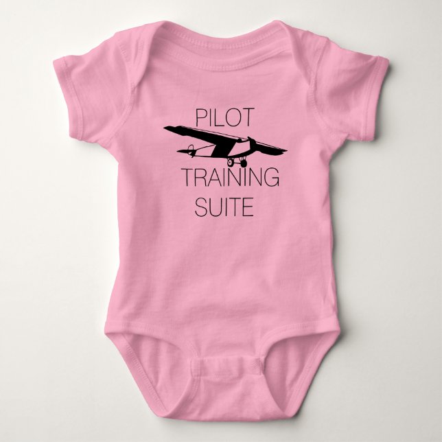 Süße Pilotenausbildungssuite Baby Strampler (Vorderseite)