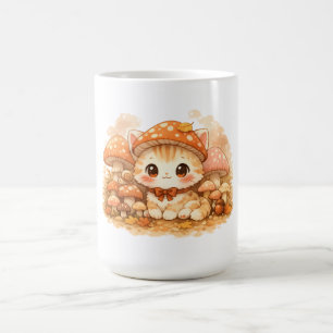 Süße Pilzwald-Kitty Hübsche Herbst-Katze zum Kusc Kaffeetasse