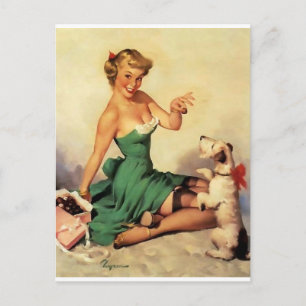 Süße Pin-Up-Leckerei Postkarte