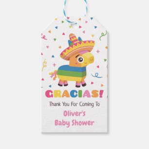 Süße Piñata Gracias Danke Fiesta Baby Shower Geschenkanhänger
