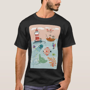 Süße Pinguin-Angel-Cartoon-Illustration T-Shirt