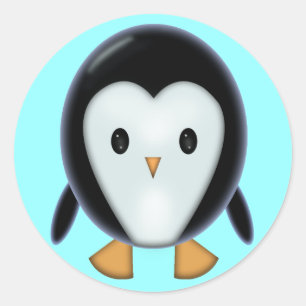 Süße Pinguin-Aufkleber Runder Aufkleber