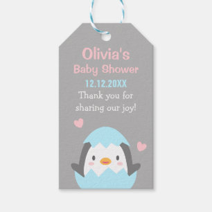 Süße Pinguin-Baby-Party Danke Geschenk Tags Geschenkanhänger