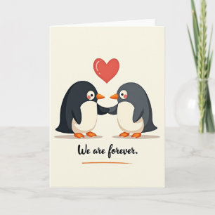 Süße Pinguin-Liebe für immer Karte