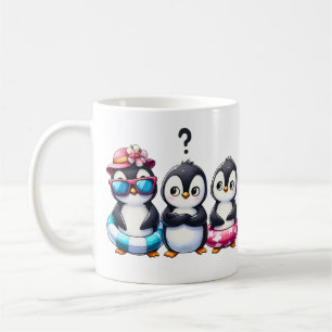 Süße Pinguin-Trio-Familienkunst Kaffeetasse