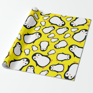 Süße Pinguin-Winter-Geburtstagspapier 1. Geburtsta Geschenkpapier
