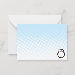 Süße Pinguin-Zeichnung Blanko individuell Mitteilungskarte