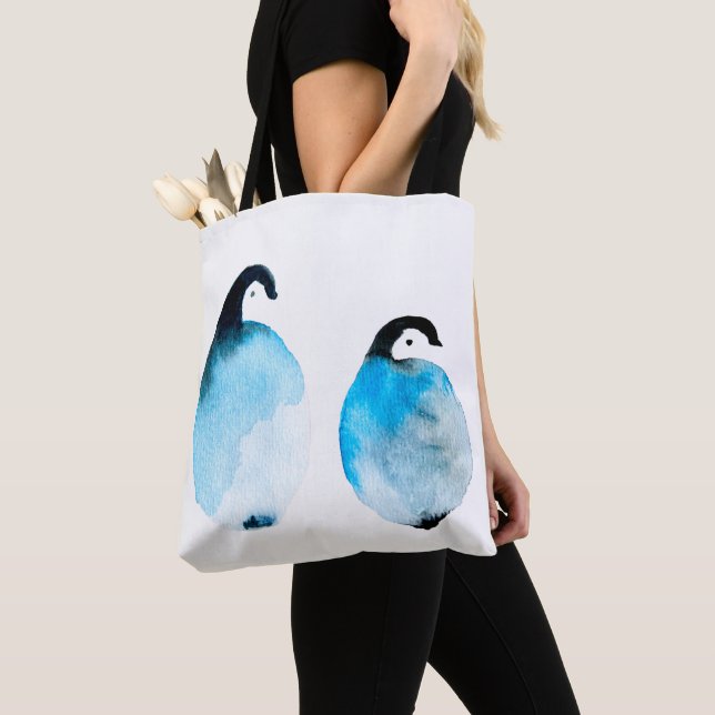 Süße Pinguine Aquarell (Von Nahem)