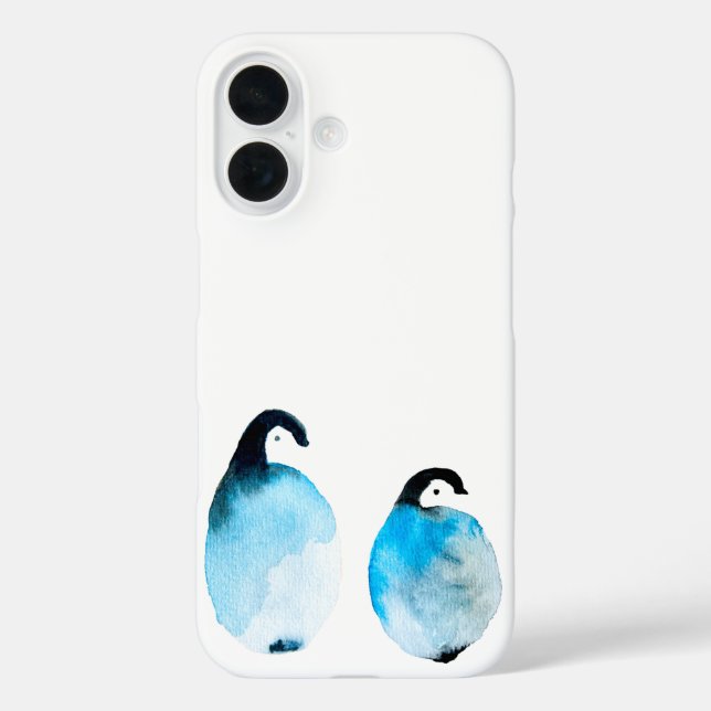 Süße Pinguine Aquarell Case-Mate iPhone Hülle (Rückseite)
