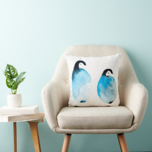 Süße Pinguine Aquarell Kissen