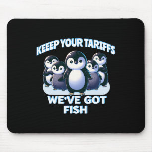 Süße Pinguine behalten Ihre Zölle Insel der Pingui Mousepad