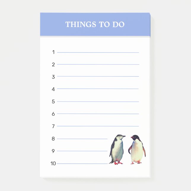 Süße Pinguine & editierbare Dinge zum Tun Post-it Klebezettel (Vorderseite)