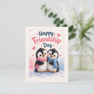 Süße Pinguine zum Tag der Freundschaft Karte