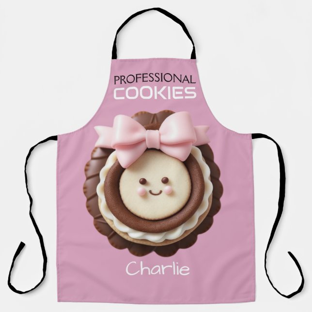 Süsse Pink Chocolate Cookie/All-over Print-Schürze Schürze (Vorderseite)
