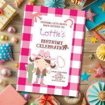 Süße pinke Cowgirl Kindergeburtstag