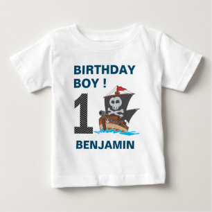 Süße Piraten 1. Geburtstagsfeier Baby T-shirt