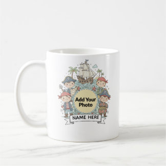 Süße Piraten-Abenteuer-Personalized-Photo-Name-Kin Kaffeetasse