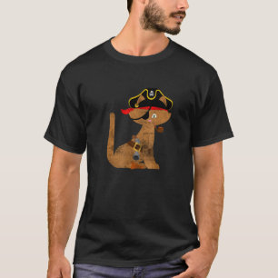 Süße Piraten Stil Themenparty Lustige Katze Pirat  T-Shirt