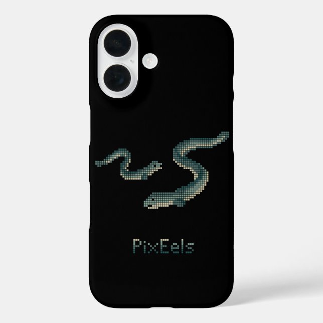 Süße "PixEels" Pixel-Aale Grafik Case-Mate iPhone Hülle (Rückseite)