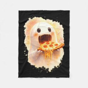 Süße Pizza-Geister essen Pizza Lustige Halloween-G Fleecedecke