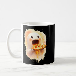 Süße Pizza-Geister essen Pizza Lustige Halloween-G Kaffeetasse