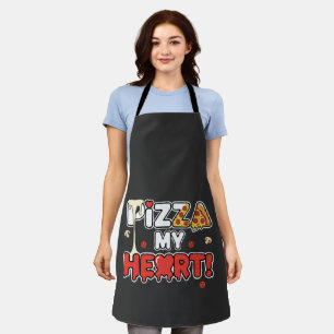 Süße Pizza Mein Herz Lustiger Foodie Wortspiel für Schürze