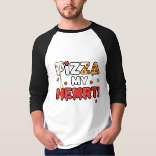 Süße Pizza Mein Herz Lustiger Foodie Wortspiel für T-Shirt