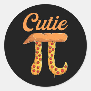 Süsse Pizza Pi Day Vintag Retro Math Lover Runder Aufkleber