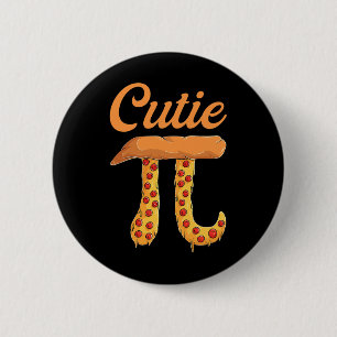 Süße Pizza Pi-Tag Vintage Retro Mathe Fan  Button