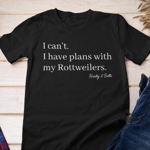 Süße Pläne mit meiner Rottweiler-Hundemama Custom Tri-Blend Shirt