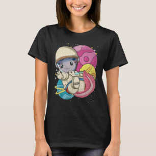 Süße Planeten Amphibien Tier Astronaut Weltraum T-Shirt