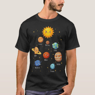 Süße Planeten um die Sonne Weltraumgalaxie T-Shirt