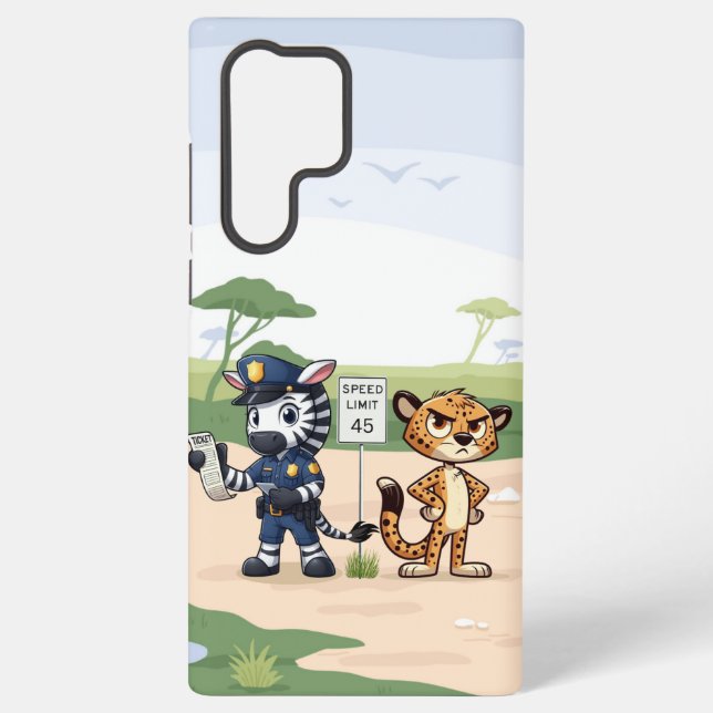 süße Polizeezebra & Gepard Samsung Galaxy Hülle (Rückseite)