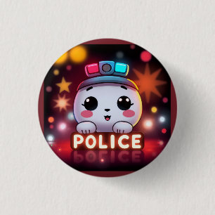 Süße Polizeieinheit – Ansprechendes Patrouillendes Button
