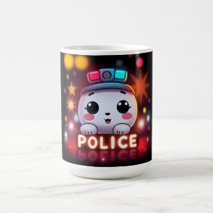 Süße Polizeieinheit – Ansprechendes Patrouillendes Kaffeetasse