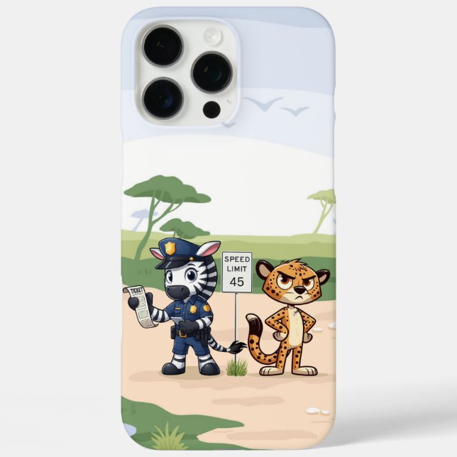 süße Polizeizebra & Gepard Case-Mate iPhone Hülle (Rückseite)