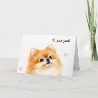 Süße Pomeranian-Hunde-Dankeskarten Karte