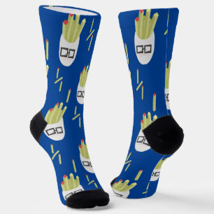 Süße Pommes Fritten Junk Food Muster Socken