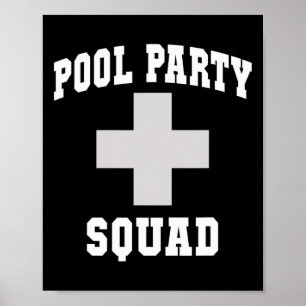 Süße Poolparty-Truppe Papa Kreuzfahrt Schwimmen Sc Poster