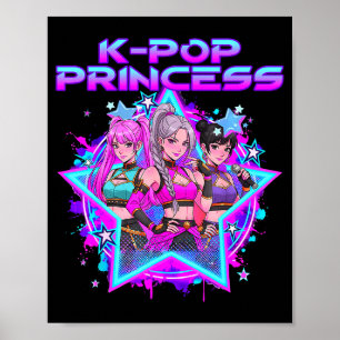Süße Pop Prinzessin Kinder Mädchen Geburtstag Poster