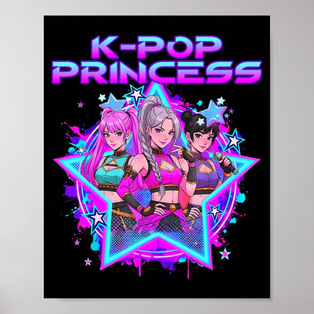 Süße Pop Prinzessin Kinder Mädchen Geburtstag Poster (Vorne)