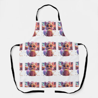 Süße Popcorn-Kitty-Schürze Schürze