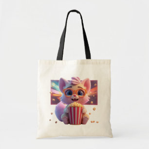 Süße Popcorn-Kitty-Tragetasche Tragetasche